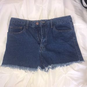 Cut-Off Denim Shorts